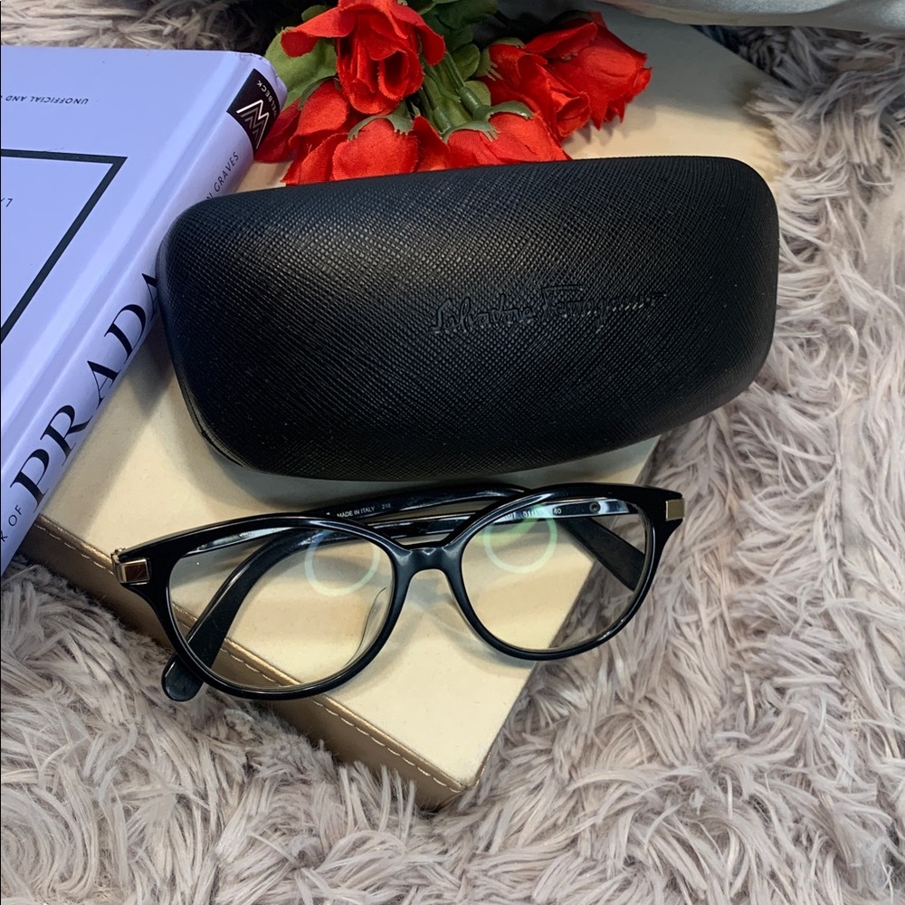 🌹Salvatore Ferragamo Vintage Black RX Prescription Eyeglasses • Unisex